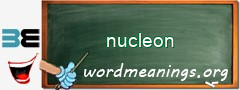 WordMeaning blackboard for nucleon